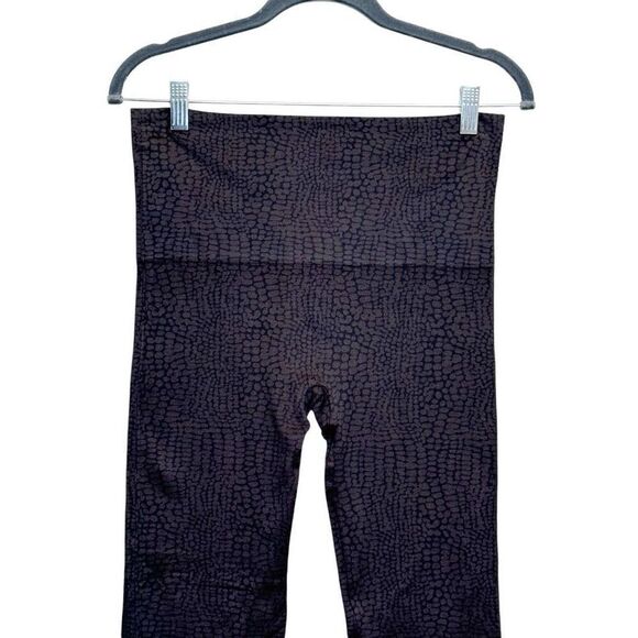 Spanx look at me now brown and black animal print shaping leggings size L - Picture 3 of 11